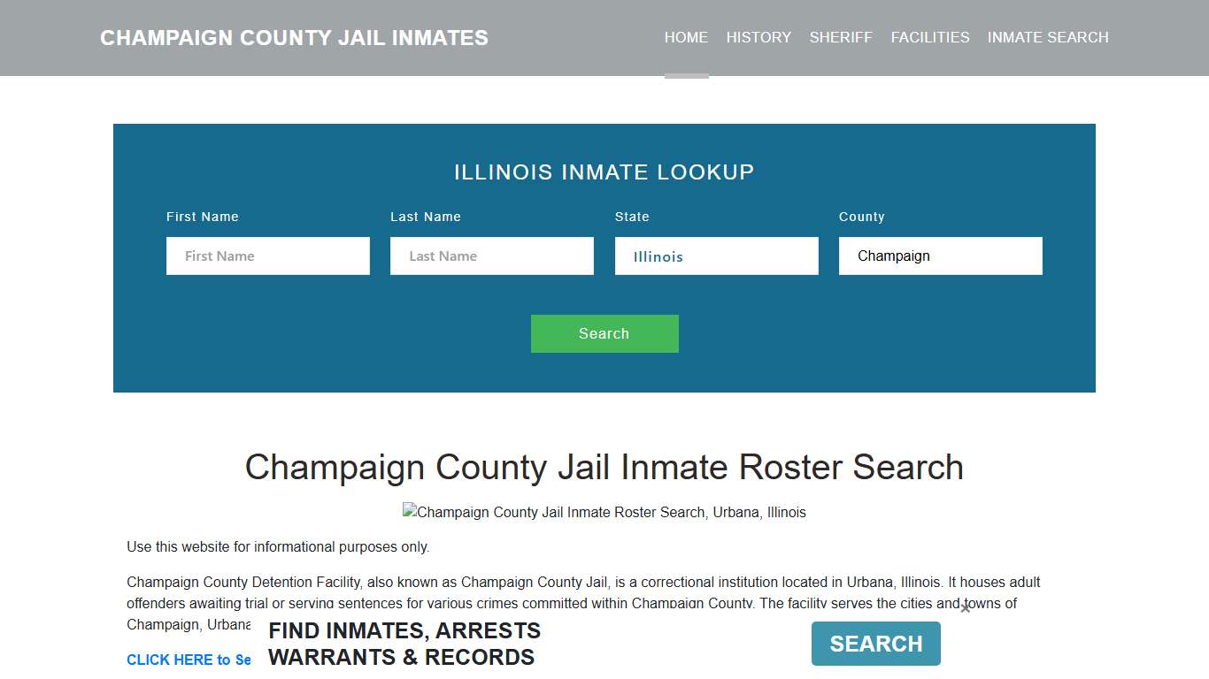 Champaign County Jail Inmate Roster Lookup, Urbana, IL